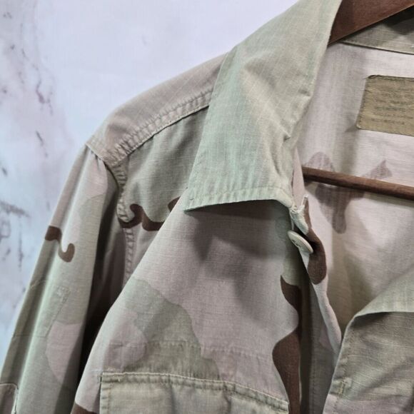 Vintage Desert Camo Jacket Men Medium Regular Hot Weather Field Nato Tri Color - Picture 2 of 12